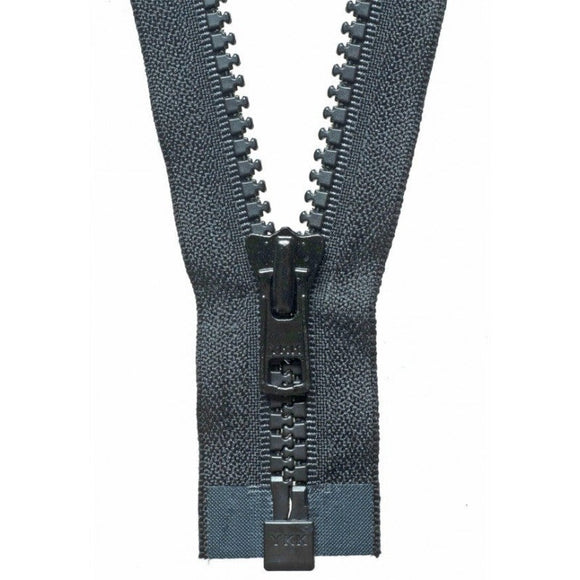 71cm Vislon Open End Heavy Weight Zip Black