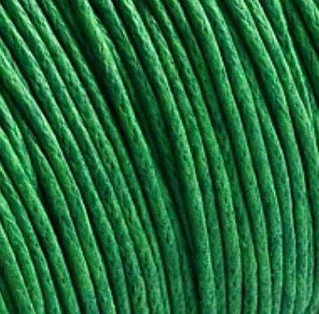 1mm Waxed Cord - Green