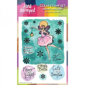 Jane Davenport Snowflake Fairy 6 in x 4 in Clear Stamp Set