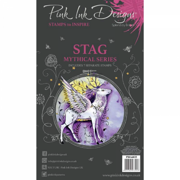 Pink Ink Designs Stag 6 in x 4 in Clear Stamp Set